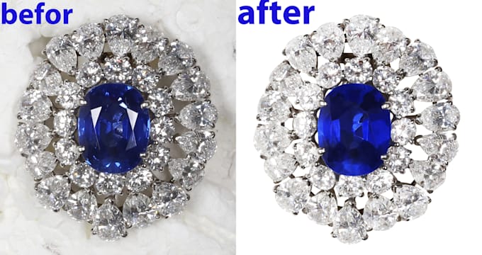 do jewelry retouching with shadow