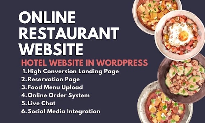 design online restaurant website with online ordering system