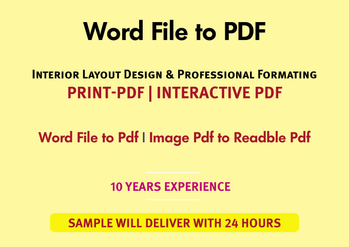 word to PDF and PDF to word