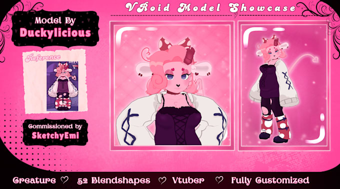 make you a detailed 3d vtuber character