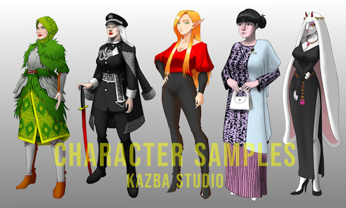 draw character for oc, dnd, fan art and furry