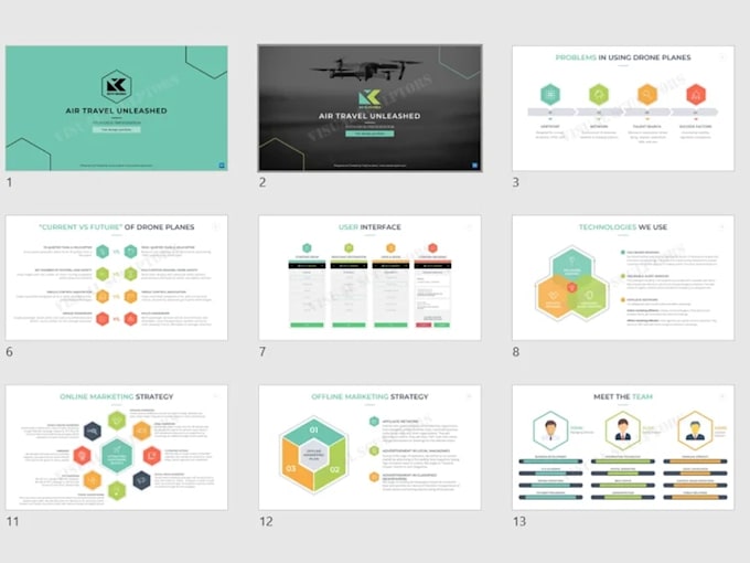 minimalist and creative investor pitch deck