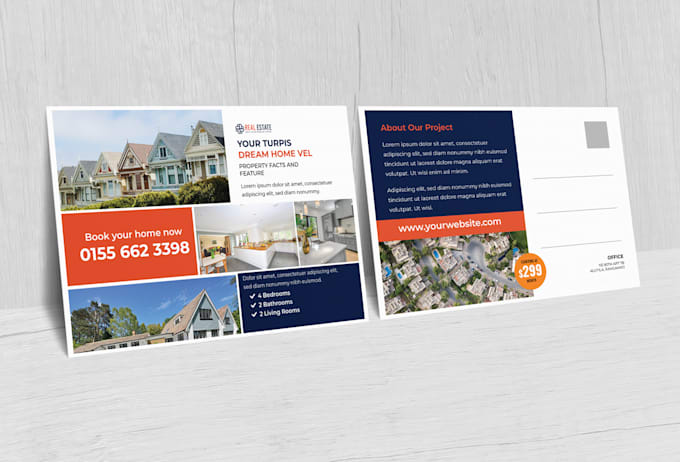 design a professional postcard for your business