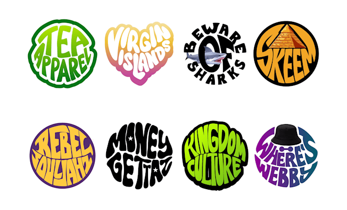 make design circle typography logo or illustration for brand