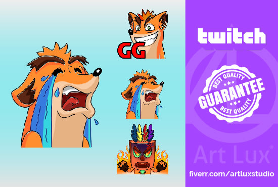 design custom twitch emotes and sub badges for streamers