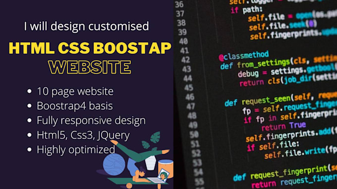 Create responsive website with html css bootstrap wordpress by ...