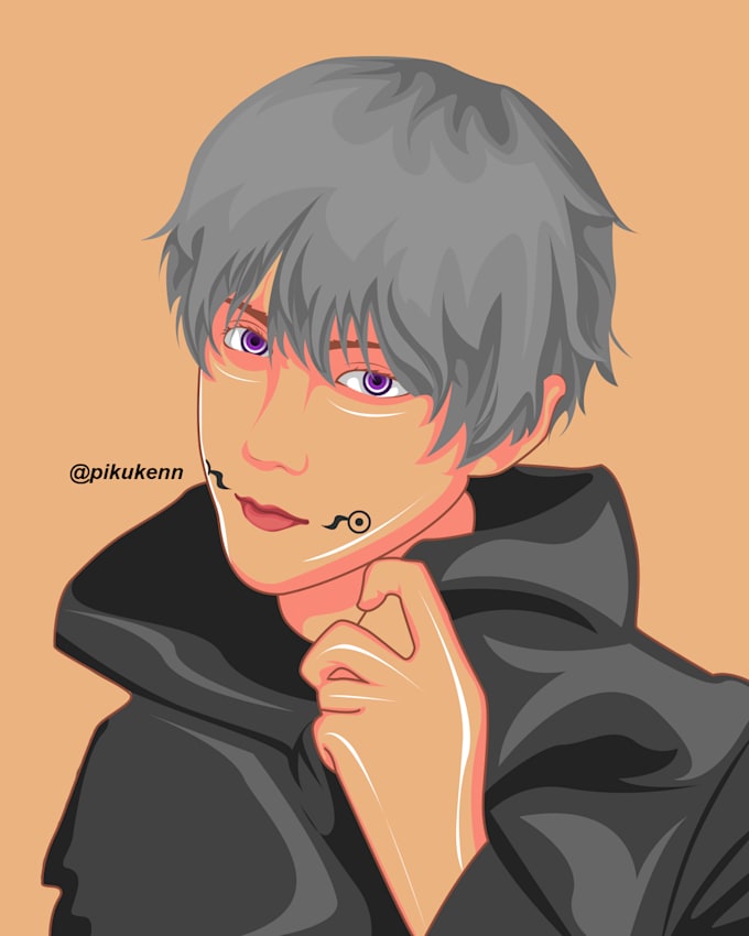 draw cartoon vector  with your face