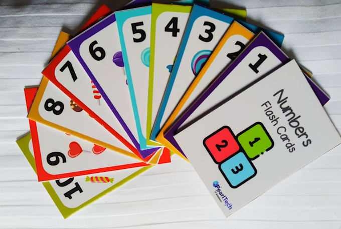 design engaging and educational kids learning flash cards