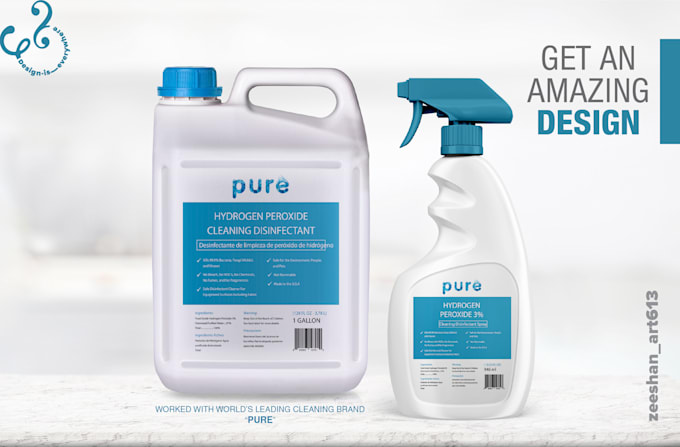 design custom can label or bottle label design