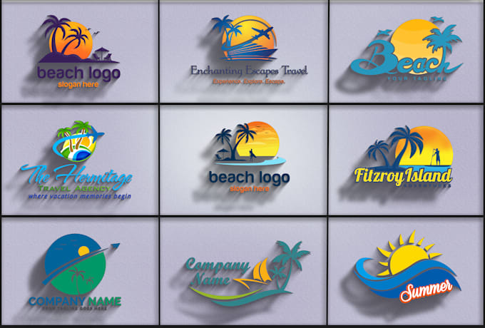 make holidays, summer, vacation, beach, trip logo for you
