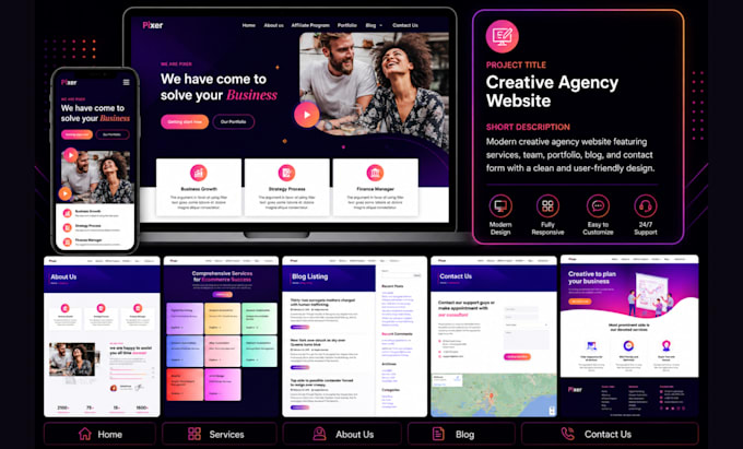 do wordpress website redesign, design, develop or clone with elementor pro