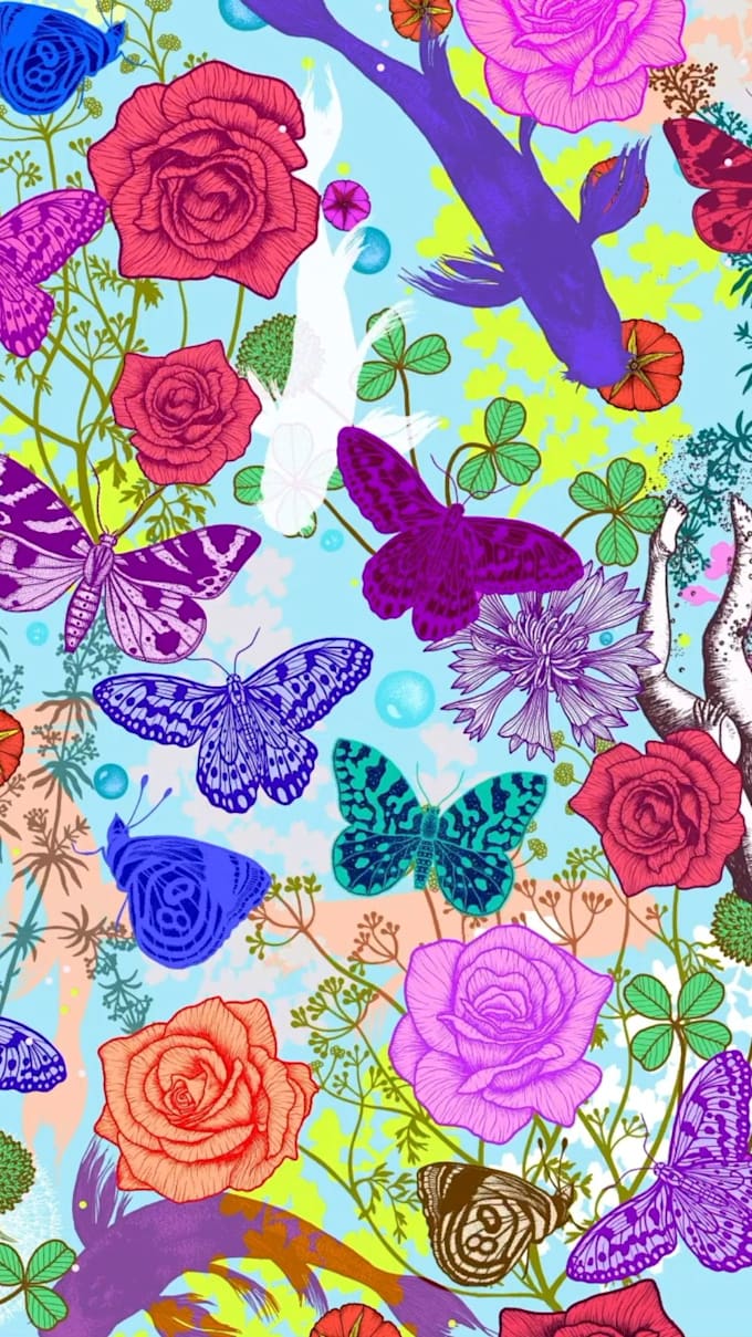 design floral pattern textile pattern fabric illustration according to your idea