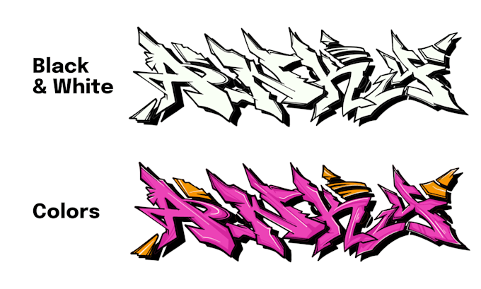 create a graffiti style design for your name or logo