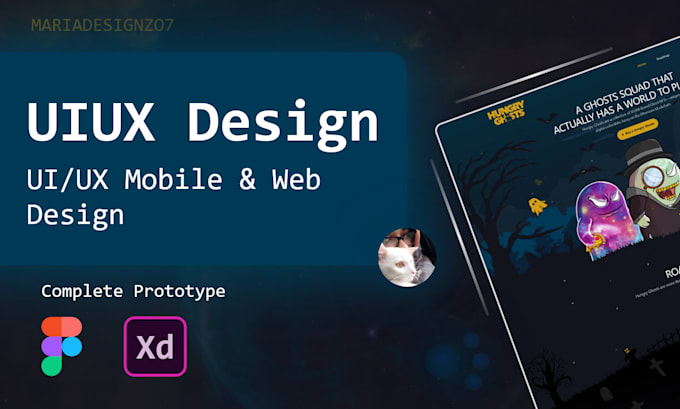 do uiux design for app and website using figma and adobe xd