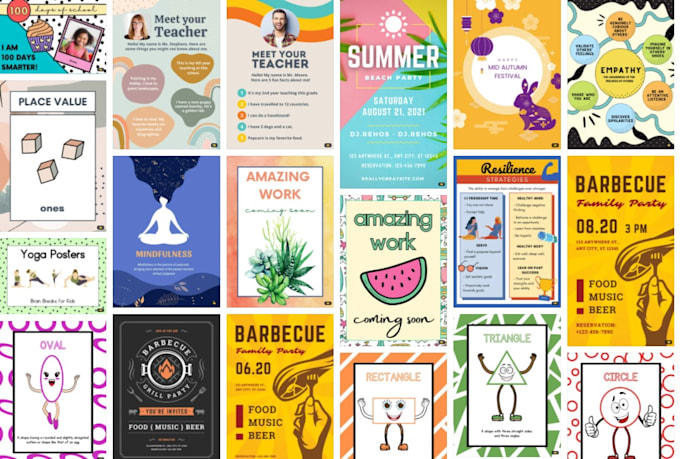 graphic design, poster design, business flyers, visiting cards etc