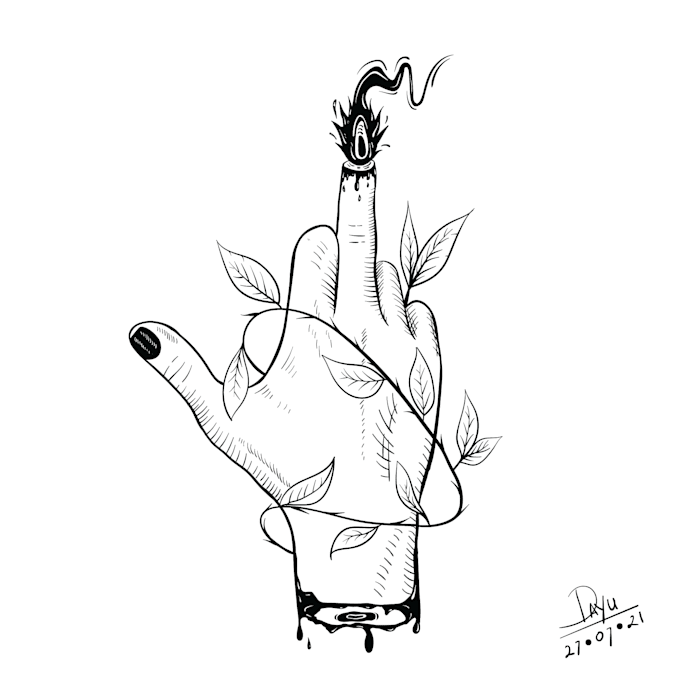 Draw black and white detailed line art illustration by Akbarsedayu | Fiverr