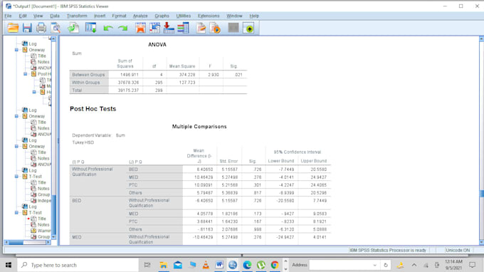 do statistical analysis on spss