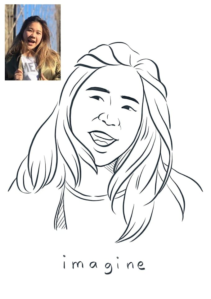 draw line art portrait, pet, caricature in  cute style