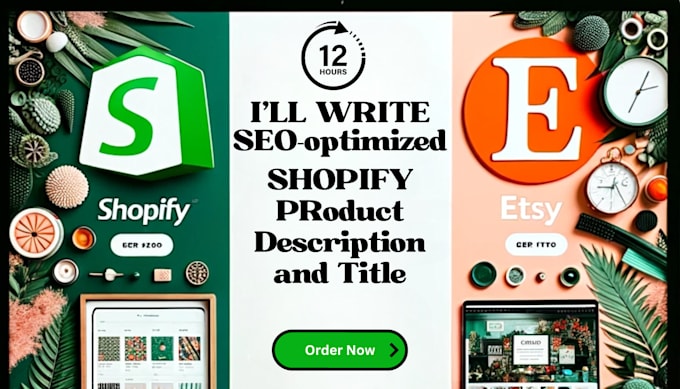 write SEO optimized product descriptions for shopify, amazon and etsy listings