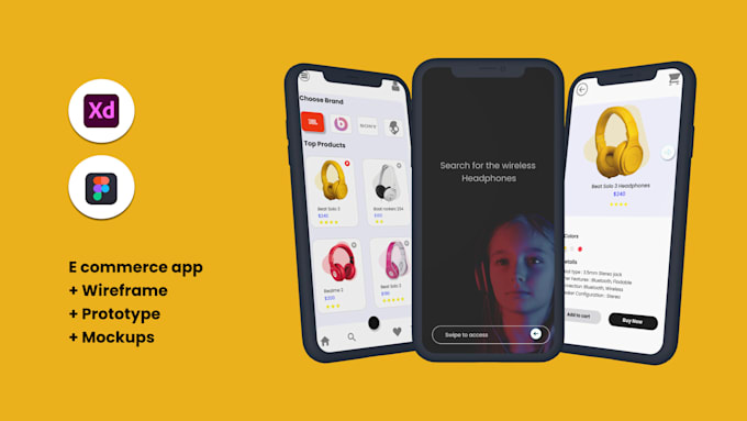 Design ui ux wireframe, prototype, mockup for mobile apps and websites ...