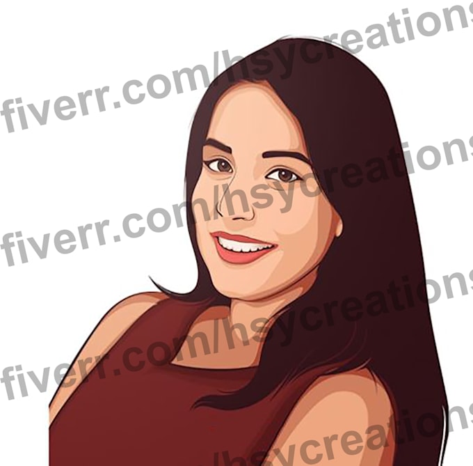 draw cartoon vector portrait illustrations of images