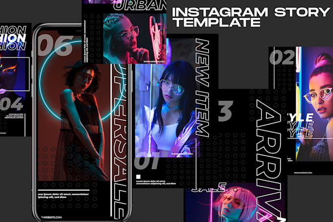 design urban style instagram story template