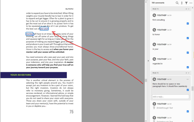 do book corrections using your source file