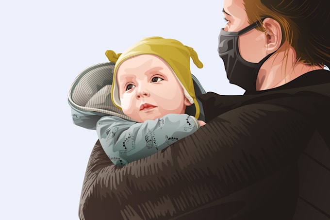 draw amazing vector portrait