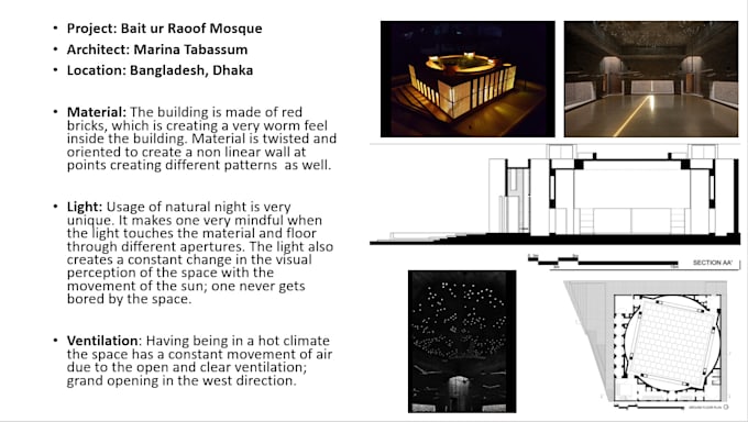 conduct architectural research , case study and analysis