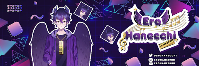 create a vtuber or anime banner or header for your platform