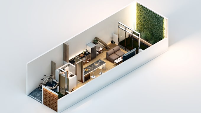 create photorealistic 3d floor plan renderings