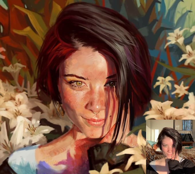draw a professional portrait painting for you, noai