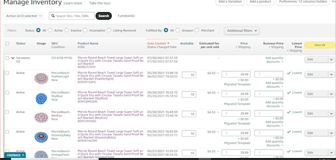 do bulk product listing, bulk product optimization on amazon,  ebay