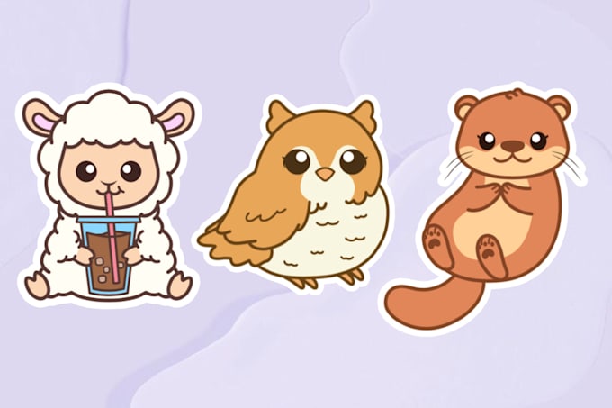 create cute cartoon character, logo design