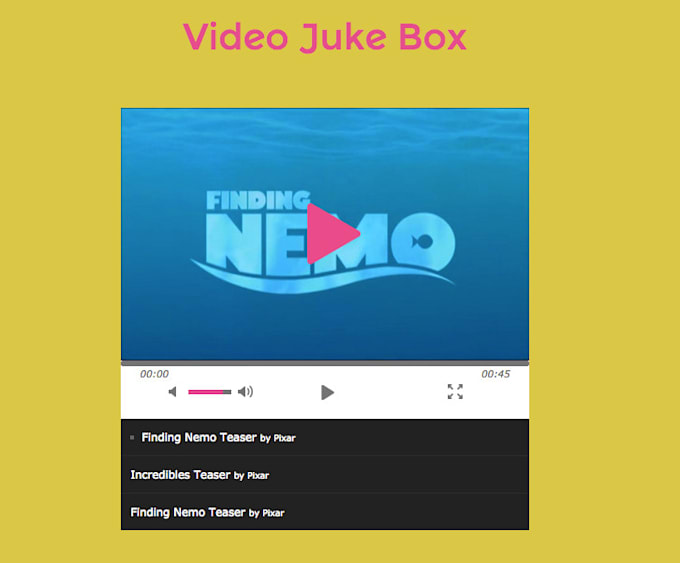 create a responsive video player juke box