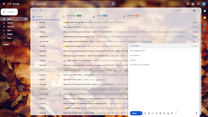 send 500 emails one by one manually