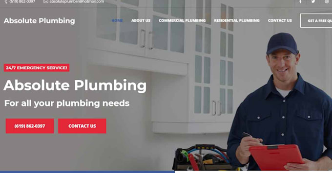 create cleaner, mover, plumber, electrician website