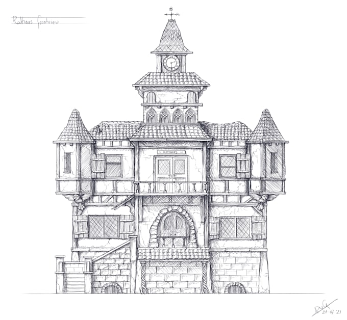 Draw architectural concepts for games, movies and more by