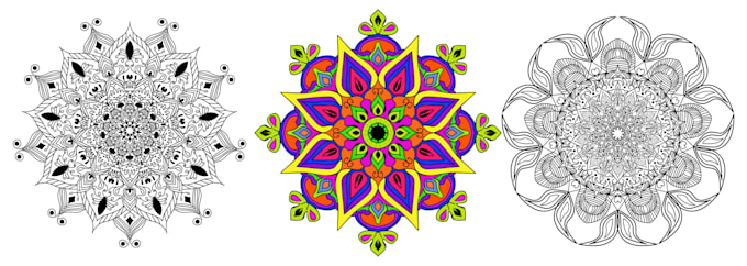 deliver mandala coloring pages for kids and adults