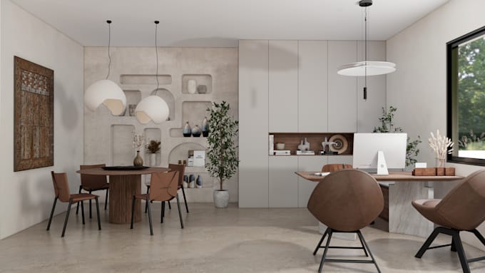 design and render your office, store in 3d