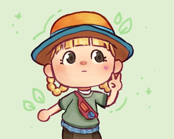 draw you as an animal crossing character