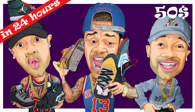 draw caricature realistic avatar