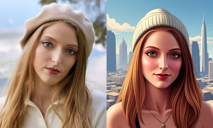 make your photo into stunning gta cartoon art