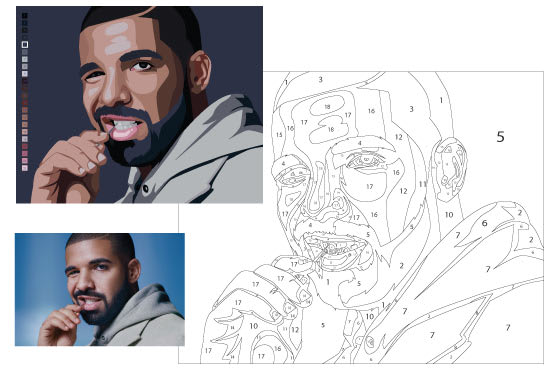 make paint by numbers version from your photo