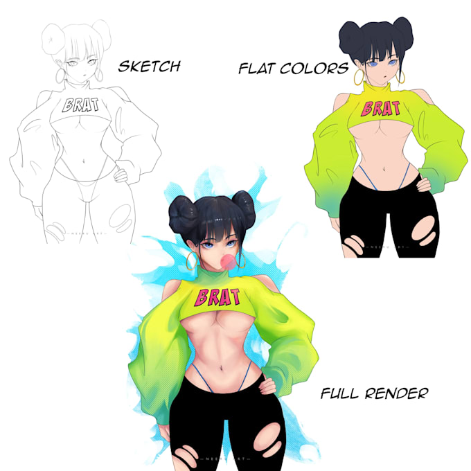 draw anime characters nsfw