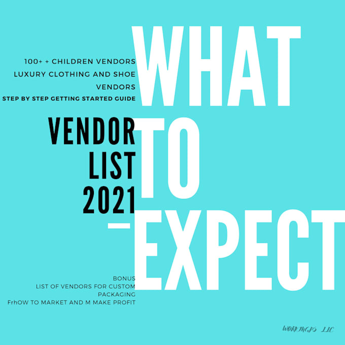 Give children clothing vendor list and start up guide by Workingps Fiverr