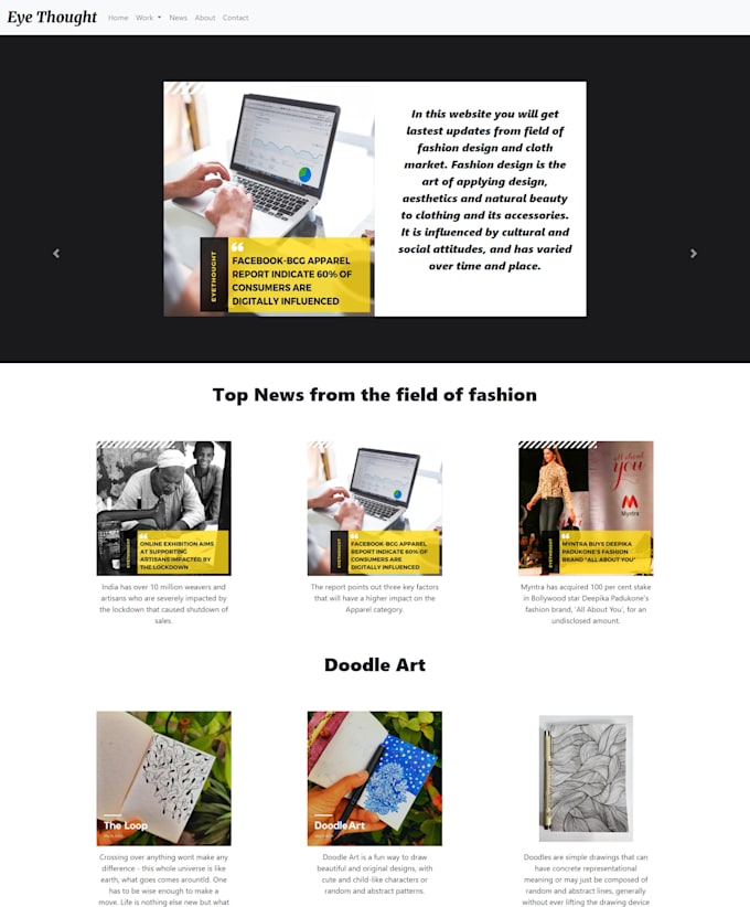 design and develop a modern portfolio or single page website