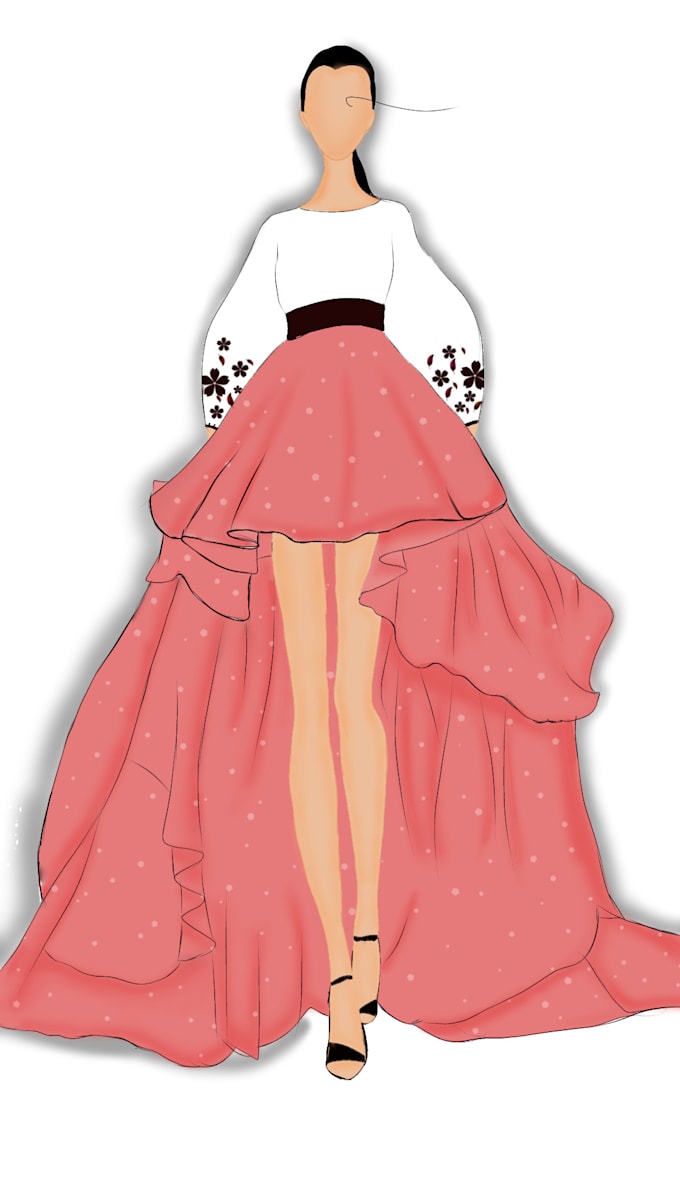 draw a collection of fashion illustration and portfolio