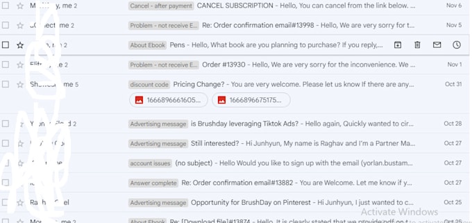 manage live chat and handle emails
