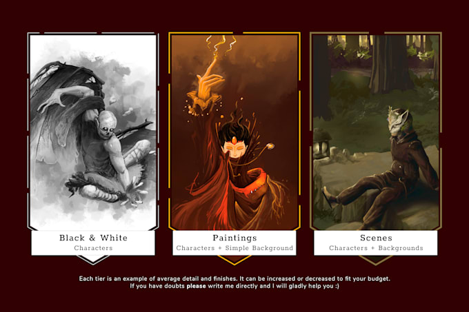 make illustrations for stories, album and book covers